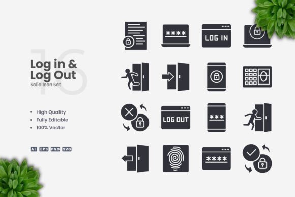 Branding Impact of Login and Logout Solid Icons