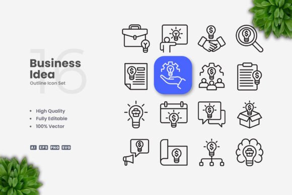 Business Idea Graphics: A Clean Design for Branding