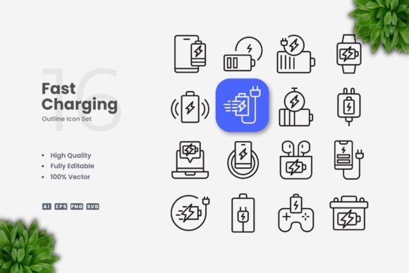 Fast Charging Icons: A Graphic Designer’s Perspective