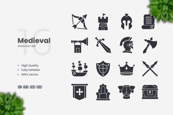 Medieval 2 Solid Icons Graphics