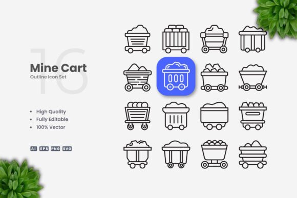 Mine Cart Graphics: A Clean Design for Branding