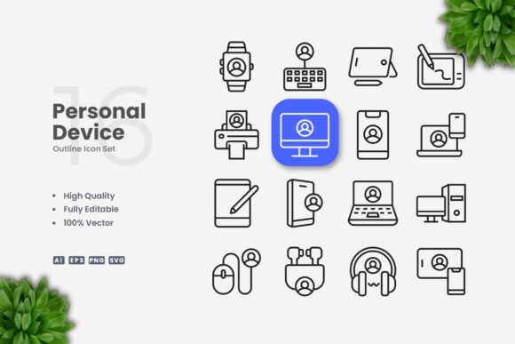 Personal Device Icons Graphics