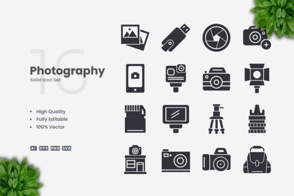 Photography Solid Icons: A Graphic Designer’s Take