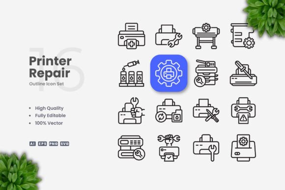 Printer Repair Icons: A Graphic Designer’s Perspective