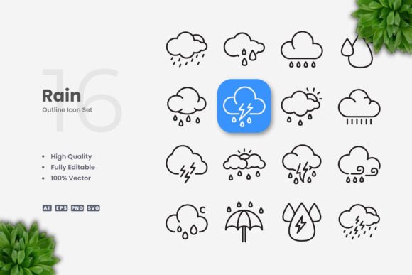 Rain Graphics Icons