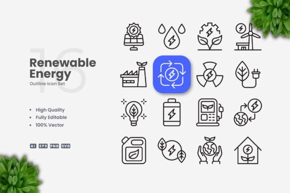 Renewable Energy Icons