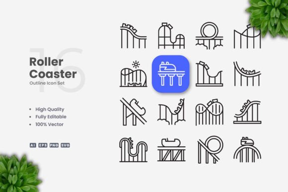 Roller Coaster Icons