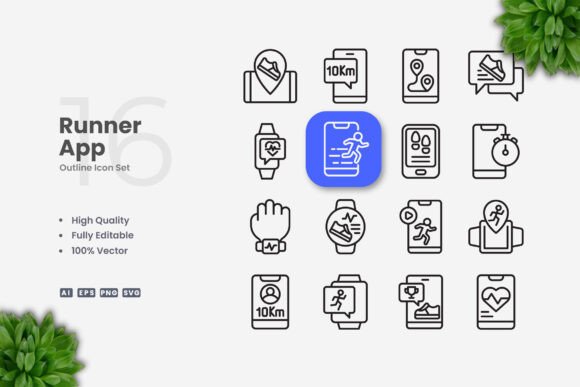 Runner App Icons Graphics