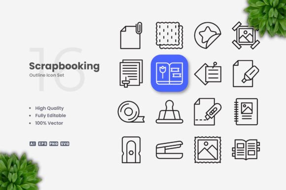 Scrapbooking Icons: A Graphic Design Asset for Modern Branding