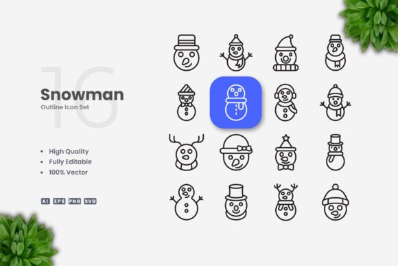 Snowman Graphics for Seasonal Branding