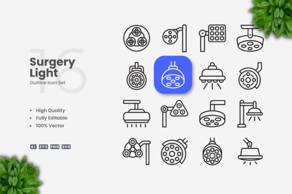 Surgery Light Icons Graphics