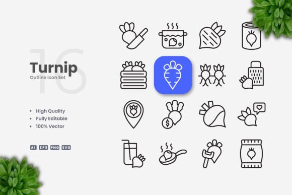 Turnip Icons: A Graphic Asset for Digital Creators