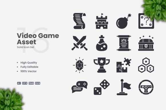 Video Game Asset Solid Graphics
