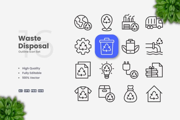 Waste Disposal Icons