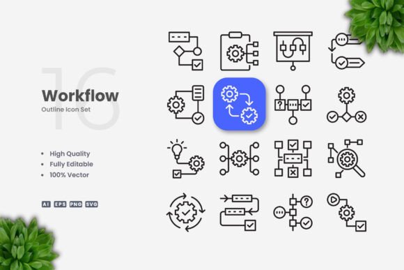 Workflow Icons Graphics